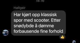 Skispor i lysløypa!